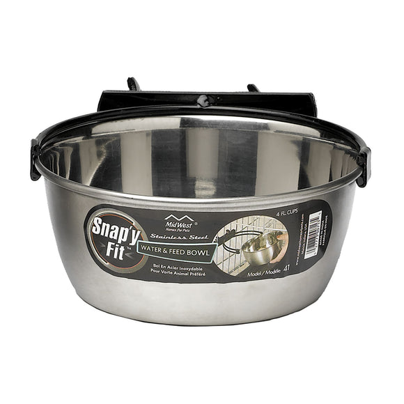 Midwest Snap y Fit Stainless Steel Bowl  1 qt