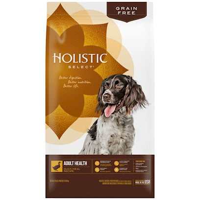 Holistic Select Natural Grain Free Dry Dog Food Duck Meal  24lb