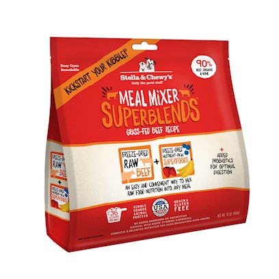 Stella & Chewys Beef SuperBlends Freeze-Dried Meal Mixer Dry Dog Food, 3.25 oz.