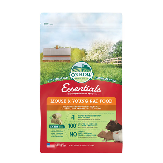 Oxbow Pet Products Essentials Mouse & Young Rat Food All Breeds Dry Food, 2.5 lbs.