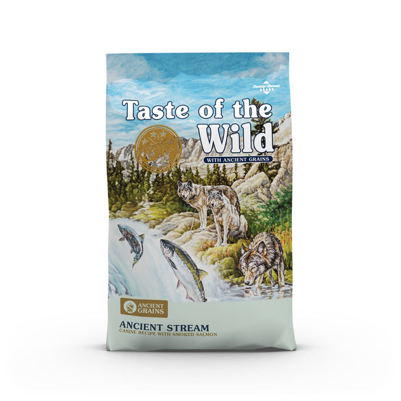 Taste of the Wild Ancient Stream with Smoked Salmon and Ancient Grains Dry Dog Food, 5 lbs.