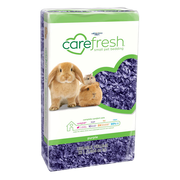 Carefresh Natural Soft Paper Fiber, Small Pet Bedding, Purple, 23L