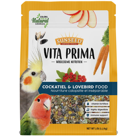 Sunseed Company Vita Prima Cockatiel & Lovebird Formula 3 Lb