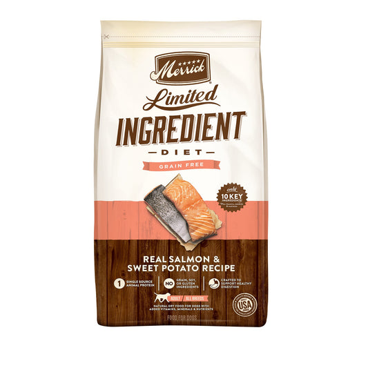 Merrick Grain-Free Limited Ingredients Diet Salmon & Sweet Potato Adult Dry Dog Food, 4 lb