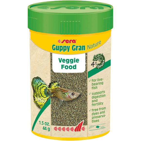 Sera Guppy Gran Nature Food, 1.5 oz.