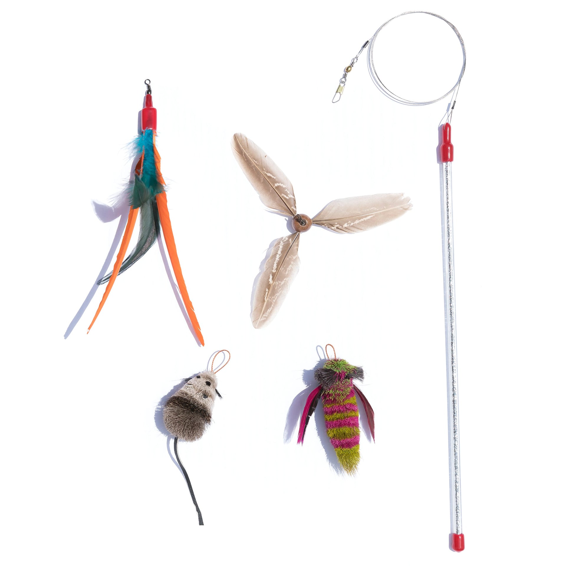 da bird fishing pole for cats GoCat Rod and Feather Cat Toy, Handmade in The USA (3 Birds) : Pet Feather Toys : Pet Supplies Cat Tail Da Bird  Go Cat