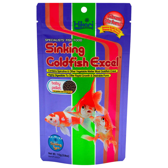 Hikari Sinking Goldfish Excel Baby Pellets Fish Food 3.8 oz.