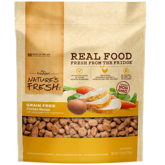 Freshpet Nature's Fresh Grain Free Chicken Recipe Refrigerated Wet Dog Food - 1.75lbs