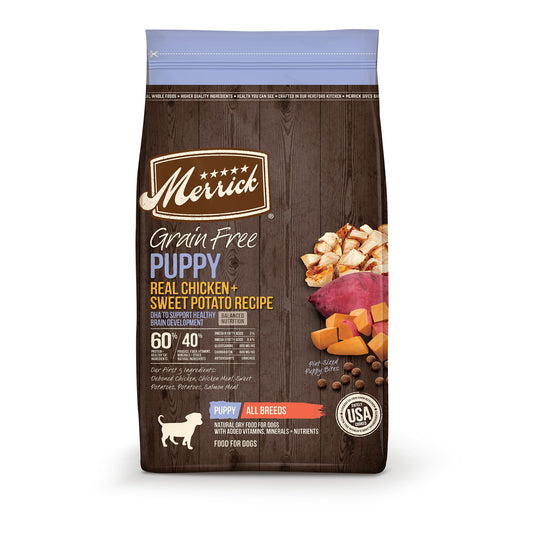 Merrick Grain Free Real Chicken + Sweet Potato Puppy Food, 22 lbs.