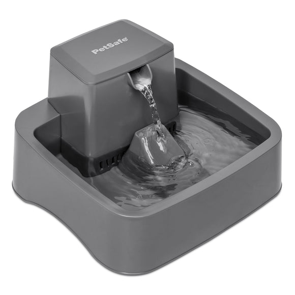 PetSafe Drinkwell 1/2 Gallon Pet Fountain  Best for Small Dog and Cat Households  Easy-to-Clean Design  Filter Included