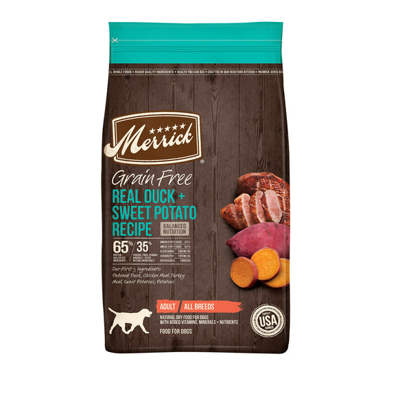 Merrick Grain-Free Duck & Sweet Potato Dry Dog Food, 4 lb