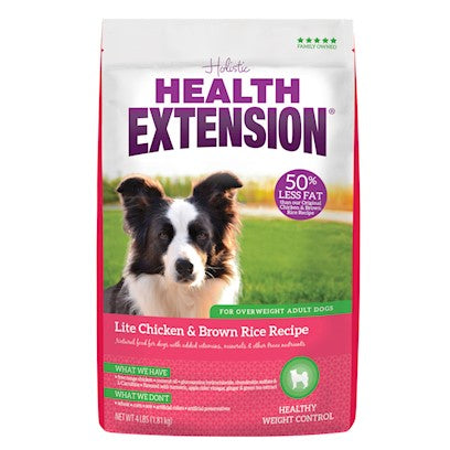 Health Extension Lite Chicken & Brown Rice Recipe Dry Dog Food, 30-pounds