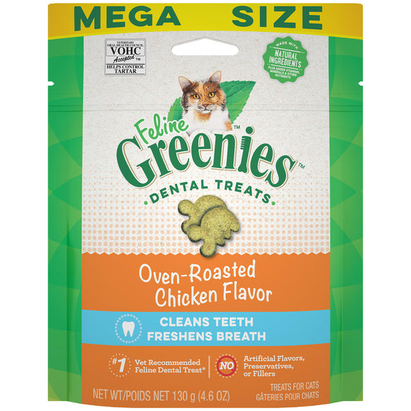 Greenies Oven Roasted Chicken Flavor Dental Treat for Cat  4.6 oz.
