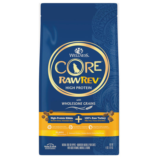 Wellness CORE RawRev Wholesome Grains Puppy Recipe  4 Pound Bag