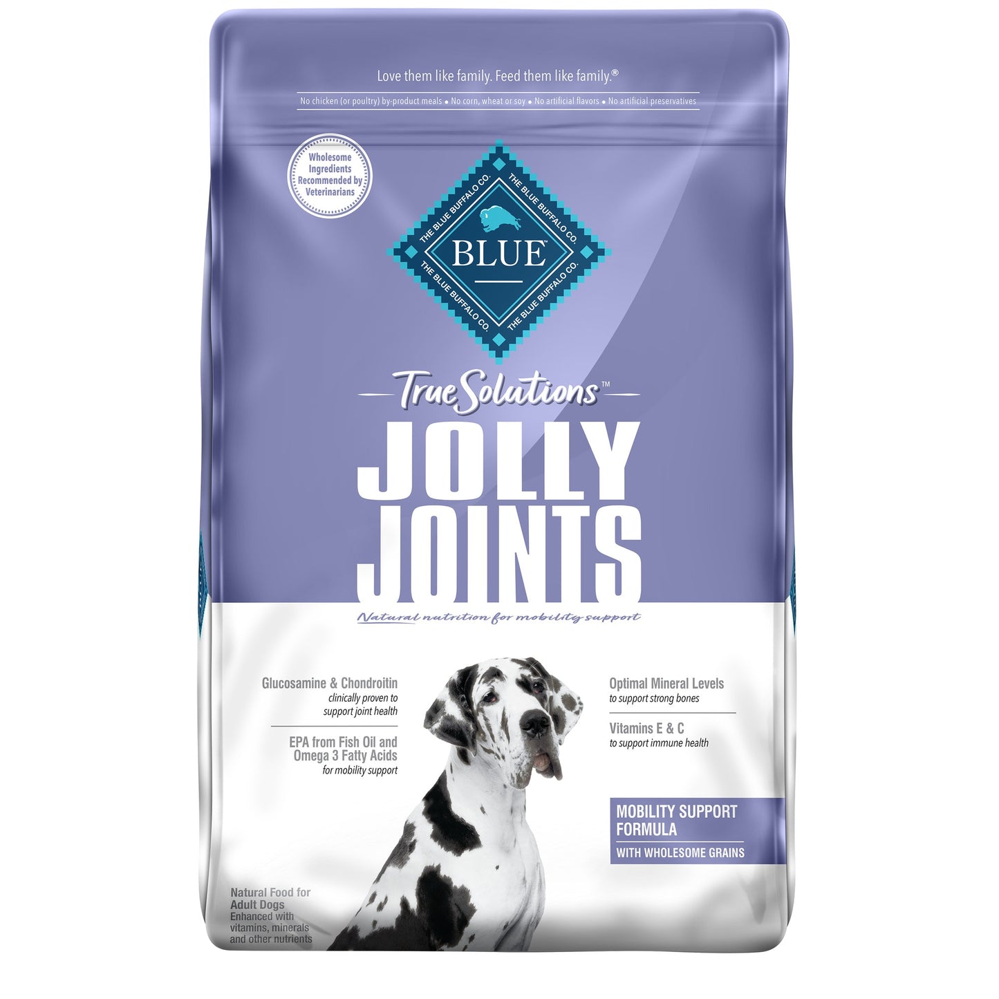 Blue Buffalo True Solutions Jolly Joints Natural Mobility Support Chicken Flavor Adult Dry Dog Food, 24 lbs.