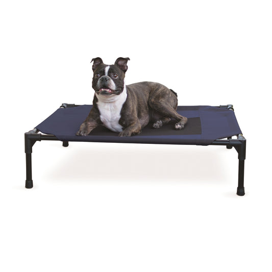 K&H Pet Products Original Pet Cot Elevated Pet Bed Medium Blue 25  x 32  x 7