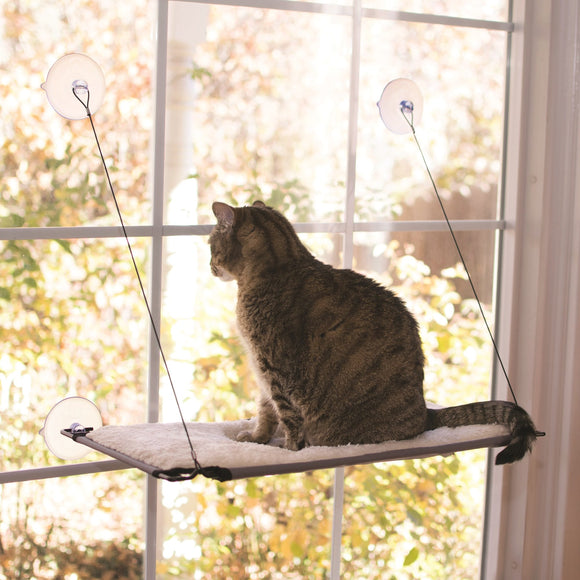 K&H Pet Products Window Lounger Cat Perch Natural 12  x 23  x 14