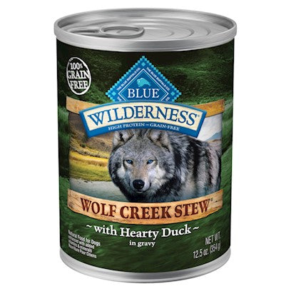 Blue Buffalo Wilderness Grain Free Wolf Creek Stew Wet Dog Food With Hearty Duck - 12.5oz
