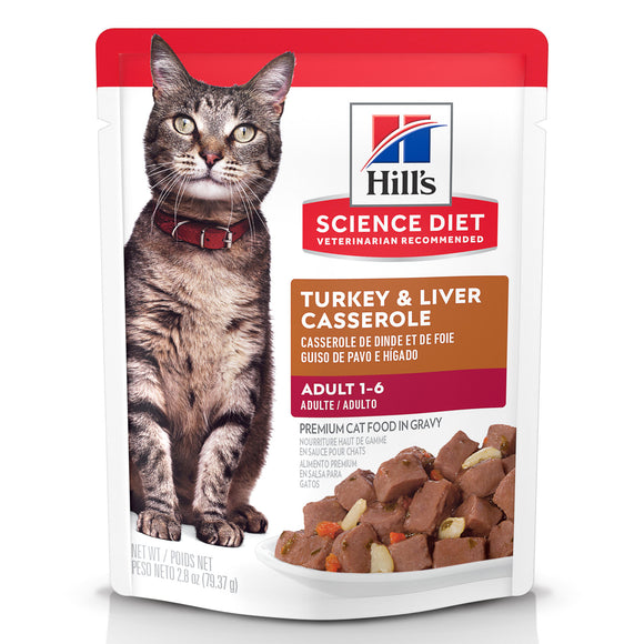 Hill's Science Diet Turkey & Liver Adult Wet Cat Food, 2.8 oz.