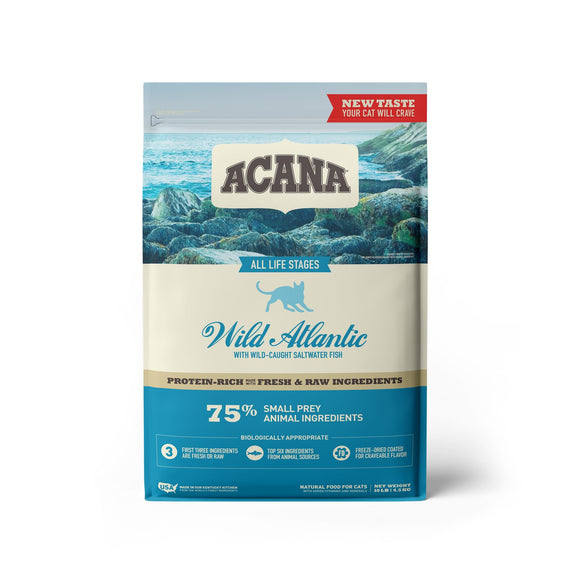 ACANA Cat Wild Atlantic 10LB, Protein-Rich, Real Meat, Dry Cat Food, Model Number: CAC3409-10