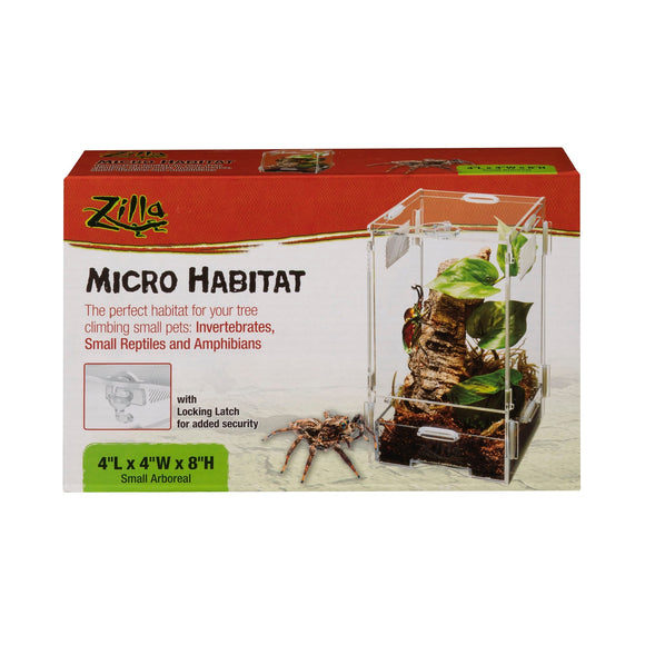 Zilla Micro Habitat Terrariums with Locking Latch Arboreal  Small