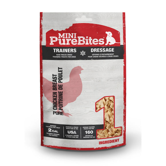 PureBites Freeze Dried Mini Treats for Dogs Chicken 2.1oz
