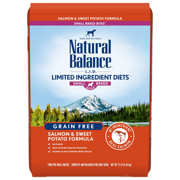 Natural Balance L.I.D. Limited Ingredient Diets Duck & Potato Formula Small Breed Bites Dry Dog Food, 12 Pounds