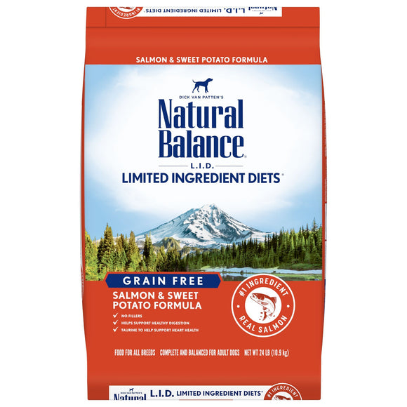 Natural Balance L.I.D. Limited Ingredient Diets Salmon & Sweet Potato Formula Dry Dog Food  24 Pounds