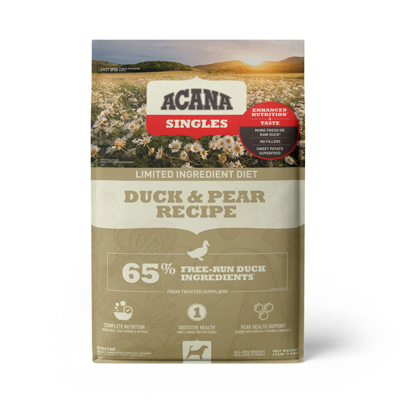 ACANA Singles Limited Ingredient Diet Grain-Free High Protein Duck & Pear Dry Dog Food, 13 lbs.
