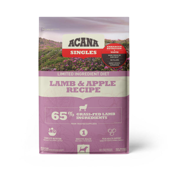 ACANA Singles Lamb & Apple Limited Ingredient  High-Protein Dog Food