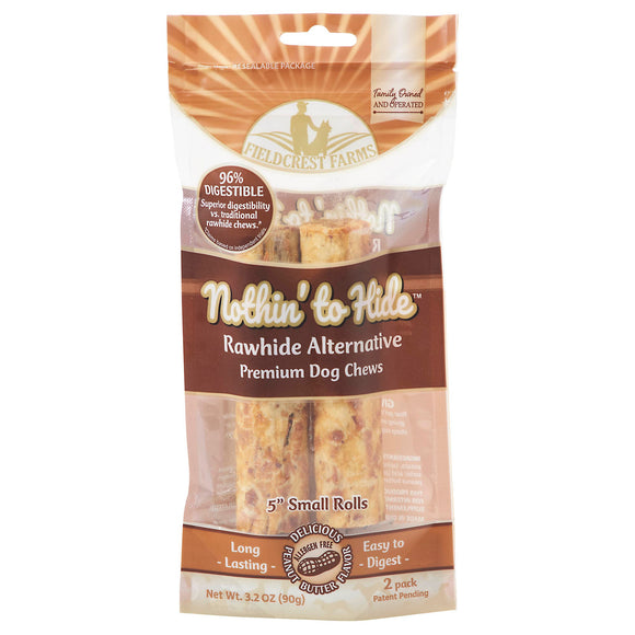 Fieldcrest Farms Nothin' to Hide 5 Small Roll Peanut Butter Flavored Dog Chew