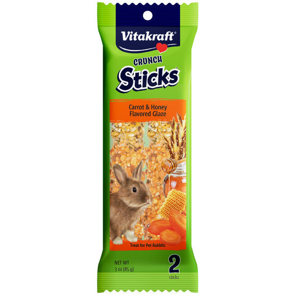 Vitakraft Crunch Sticks for Rabbits Carrot & Honey Flavored Glaze