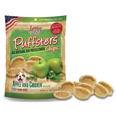 Puffsters Treat Chips  4oz Apple & Chicken