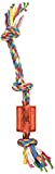 Mammoth Pet Products-Cloth Squeaky Rope Tpr- Multicolored Small