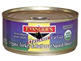 Evanger's Organic Turkey & Butternut Squash Wet Cat Food, 4.4 Oz