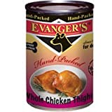 Evanger's Hand-Packed Whole Chicken Thighs Wet Dog Food, 13 Oz
