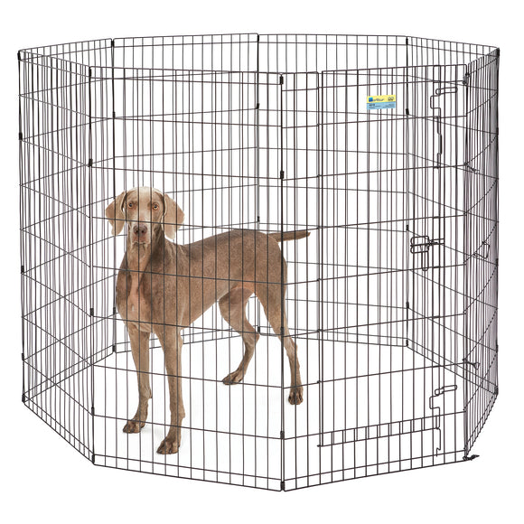 Midwest Black Contour Exercise Pen for Dogs, 48 H