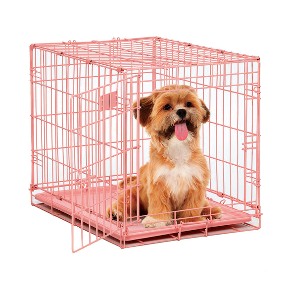 Midwest iCrate Single Door Dog Crate  24  H  Pink