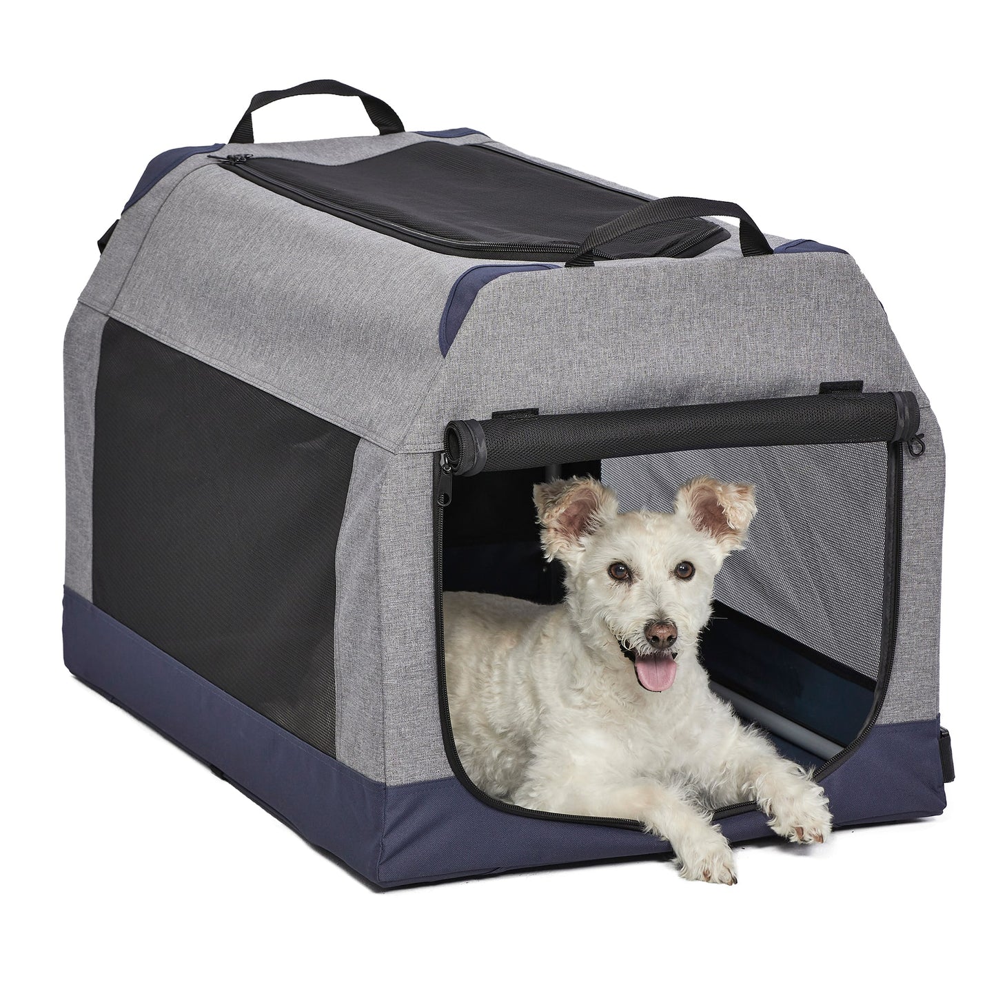 Midwest Gray Canine Camper Soft Tent Dog Crate, 30.32 L X 20.16" W X 19.49" H