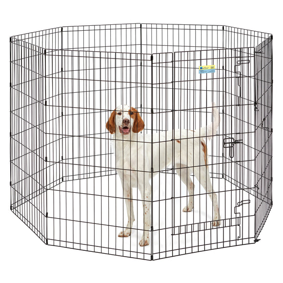 Midwest Black Contour Exercise Pen for Dogs, 42 H