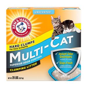 Arm & Hammer Multi-Cat Clumping Litter Unscented  20lb