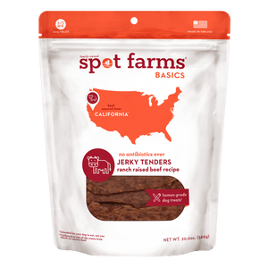 Spot Farms Basics Beef Jerky Tenders Dog Treats 20oz