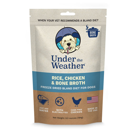 Under the Weather Rice, Chicken & Bone Broth Freeze-Dried Bland Diet for Dogs, 6.5 oz.