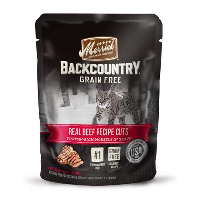 Merrick 61047125 3 oz Backcountry Cat Real Beef Cuts Recipe