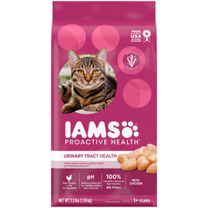 IAMS PROACTIVE HEALTH Adult Urinary Tract Health Dry Cat Food with Chicken  3.5 lb. Bag