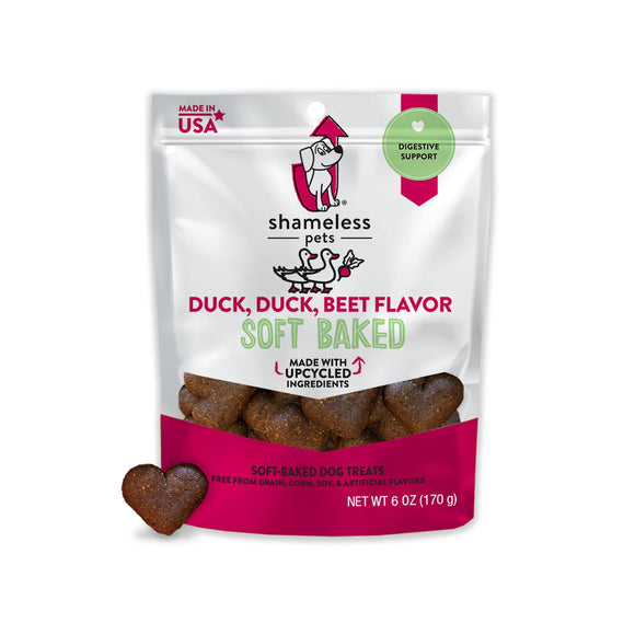 Shameless Pets Duck Beet Flavor Soft Baked Dog Treat 6oz