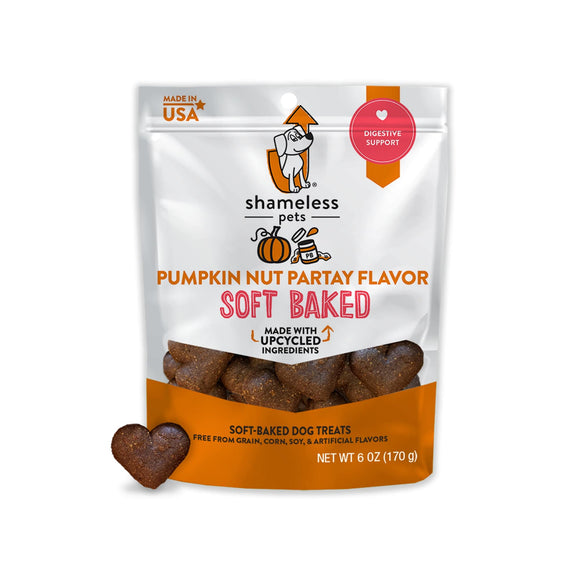 Shameless Pets Pumpkin Nut Partay Soft Baked Chewy Dog Treats 6oz