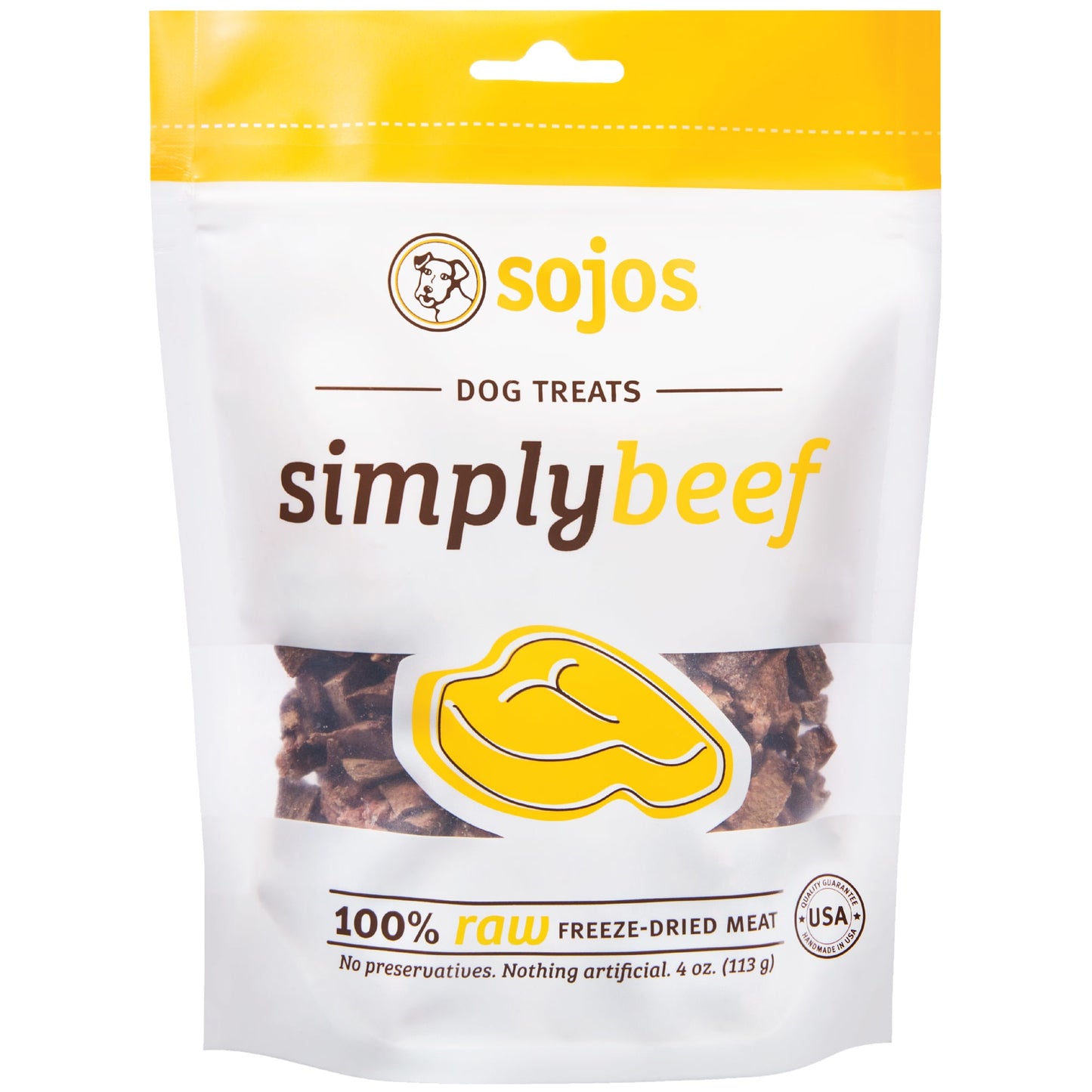 Sojos Simply Beef Freeze Dried Dog Treats 4oz