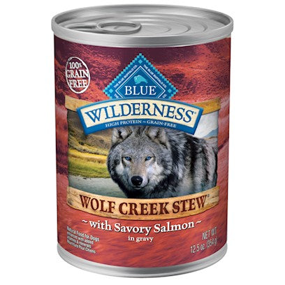 Blue Buffalo Wilderness Grain Free Wolf Creek Stew Wet Dog Food With Savory Salmon - 12.5oz