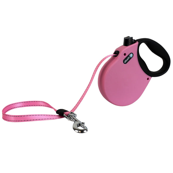 Alcott Retractable Leash Large Up To 110 Pounds Pink